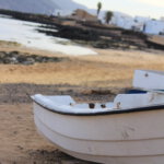Boot am Stand auf La Graciosa