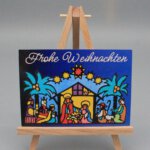 Postkarte Frohe Weihnachten Fensterbild