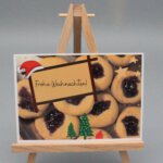 Postkarte Frohe Weihnachten Plätzchen