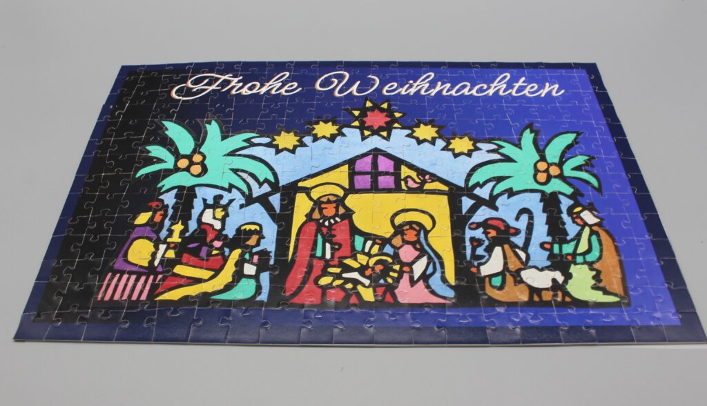 Puzzle Weihnachten 2 Fensterbild